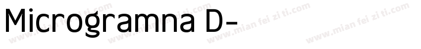 Microgramna D字体转换